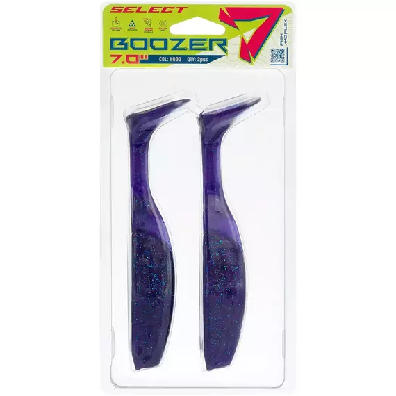 Силікон Select Boozer SE 7" #800 (2 шт / уп), Длина силикона: 7" (17.5 см), Расцветка силикона: 800, фото , изображение 2